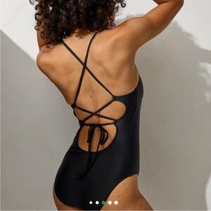 Aerie Black One-Piece Swimsuit